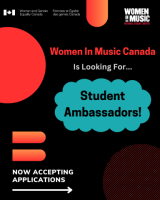 Women in Music Student Ambassador Program OPEN NOW